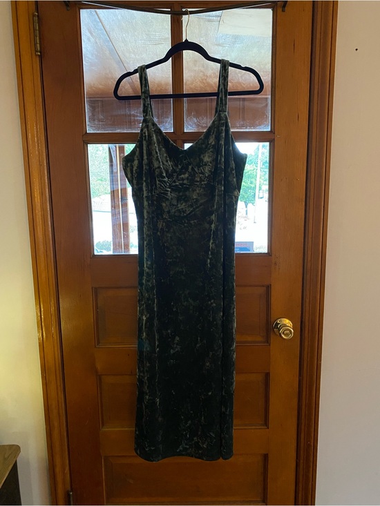 Jessica Simpson Dresses & Skirts - Jessica Simpson Velvet Slip Maxi Dress in Deep Forest Green - Women NWT Size XL
